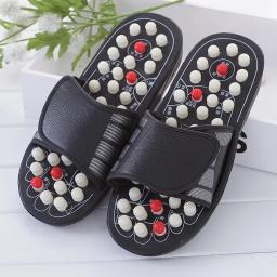 Chinelos rotadores de massagem Tai Chi para homens, chinelos domésticos antiderrapantes, pontos de acupuntura para pés, sapatos de terapia de pés espinhosos - Image 3