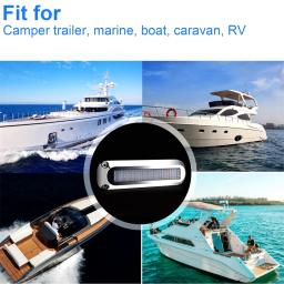 Luzes de navegação submersíveis, Iluminação do barco, LED subaquático, impermeável, Yacht Marine Acessórios, 120LED, 12V, 24V, 2pcs - Image 4