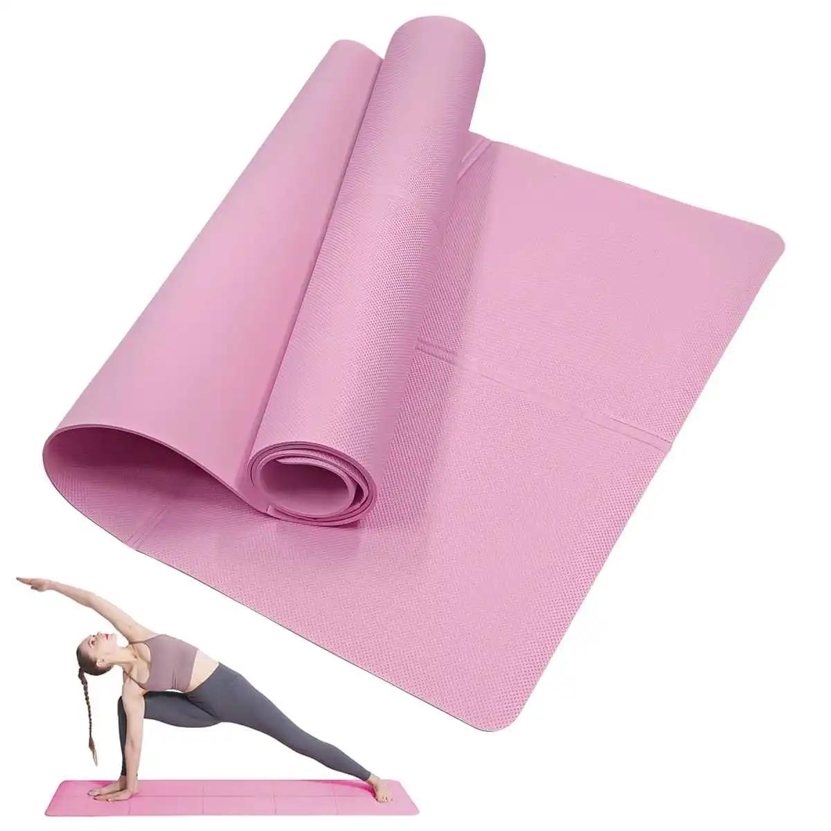 Tapete de Ioga Dobrável Rosa Ecológico EVA 3/4/6mm para Viagem e Fitness
