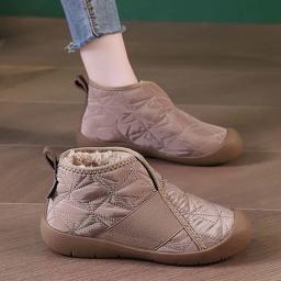Mulheres simples sapatos de algodão de pelúcia quente botas de neve das mulheres leve confortável sapatos casuais no inverno botines para mujeres - Image 1