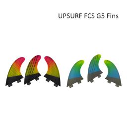 Aletas de surf upsurf fcs 1 aletas thruster fibra de carbono quilhas fin upsurf fcs 2 aletas quilha g5/g7/am1/am2 barbatanas de surf - Image 1