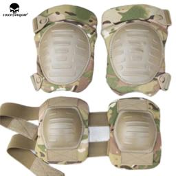 Emerson joelheiras protetoras armaduras protetor almofadas com tiras de neoprene preto oliva mc coyote - Image 1