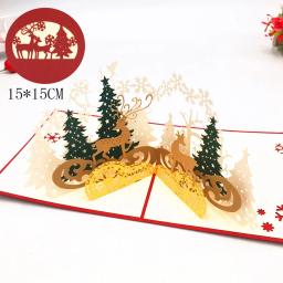 3d pop up santa cartões de casamento cartões de natal convites de festas presentes de ano novo cartão de aniversário presentes cartão postal - Image 2