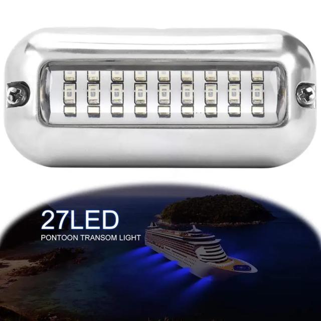 Luz de Navegação Marinha LED de Aço Inoxidável 50W com Proteção IP68 para Barcos e Iates - Ideal para Pesca Noturna e Pontões Subaquáticos