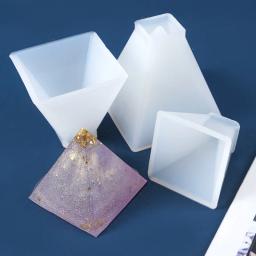 Molde De Vela De Silicone Pirâmide Transparente, Molde De Arte De Resina, Aromaterapia DIY, Fabricação De Vela Artesanal, Moldes Ferramenta Suprimentos, 20-95mm - Image 2