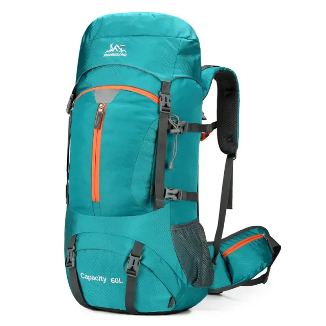 Mochila de Trekking Masculina 60L com Capa de Chuva para Alpinismo e Atividades ao Ar Livre