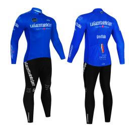 2023 equipe tour de italia jiro conjunto camisa de ciclismo dos homens roupas terno manga longa mtb bicicleta estrada calças bib ropa ciclismo - Image 2