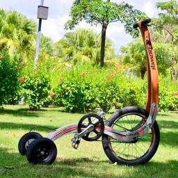 Meia Bicicleta Stand Up Bike para Exercício, Treino De Corpo Inteiro, Roda Grande, Fitness, Treinamento De Equilíbrio, Dobre, 20" - Image 1