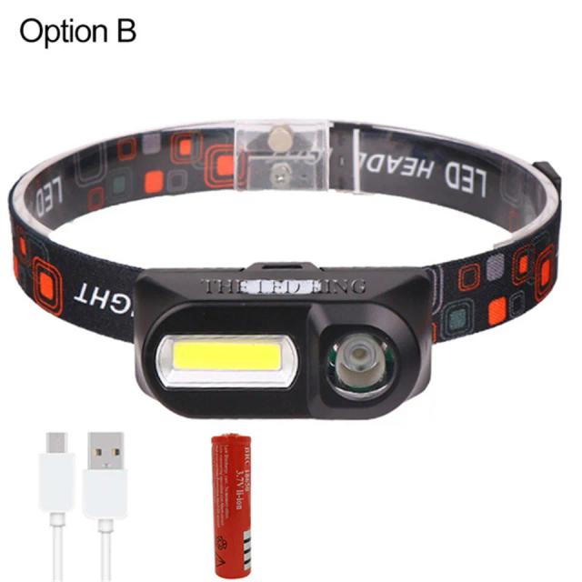 Farol LED 6000Lumens XPE+COB 6 Modos para Caça e Pesca