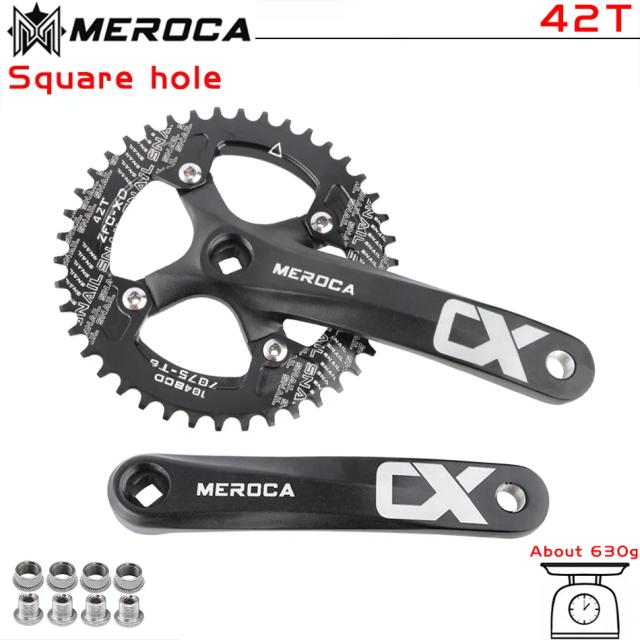 MEROCA Manivela CX Furo Quadrado Bicicleta 104BCD Liga de Alumínio 170mm