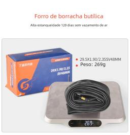 Tanke tubo interno da bicicleta 26 27.5 29 polegadas mtb pneu sv48mm válvula schrader super leve anti-oxidação peças de bicicleta - Image 2