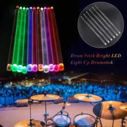 1 par de Baquetas de Bateria de Acrílico 5A de 40cm, Baquetas Luminosas Brilhantes com Luzes de LED, Brilham no Escuro, Perfeitas para Apresentações em Palco e Jazz - Image 2