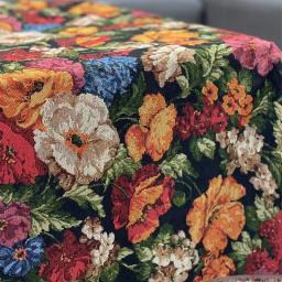 Pintura A Óleo Floral Jacquard Tecido, Fio Tingido Padrão, DIY Vestido Vestuário, Toalha de mesa, Sofá Almofada Material, Artesanato, 100x148cm - Image 4