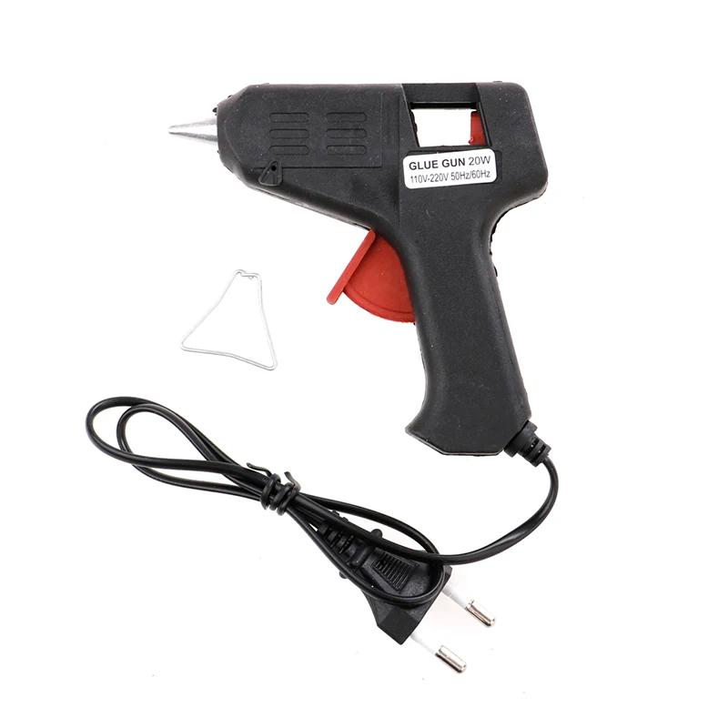 20w pro pistola de cola quente melt cola elétrica temperatura do calor arma reparação conjunto ferramentas preto - Image 1