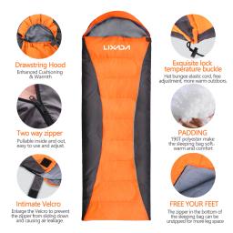 Lixada saco de dormir portátil para adultos 4-season inverno acampamento quente saco de dormir à prova dwaterproof água para acampamento ao ar livre caminhadas viagem - Image 3