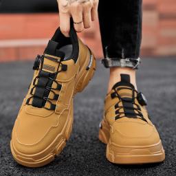 Botas masculinas de trabalho ao ar livre, sapatilhas casuais, botas natas versáteis, sapatos de plataforma confortáveis, alta qualidade, outono, 2024 - Image 4
