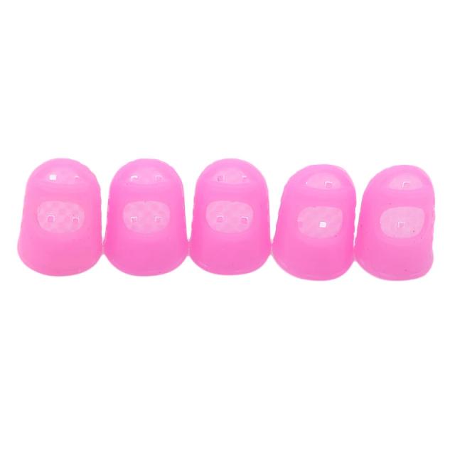 Conjunto de 5 Dedais de Silicone Respiráveis e Multifuncionais para Artesanato e Costura