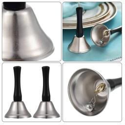 Silver Steel Service Handbells, Punho de madeira preto, Sinos De Metal Diatônico, Percussão Musical, Níquel Branco, 24 Pcs - Image 4
