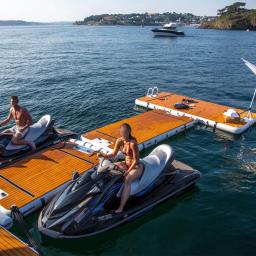 Mini plataforma flutuante inflável natação água ilha jet ski doca esteira DWF Material doca inflável - Image 2