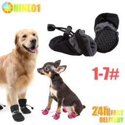 Botas impermeáveis para cães com suspensórios, protetores de pata ajustáveis, botas para cães, suprimentos para inverno ao ar livre - Image 1