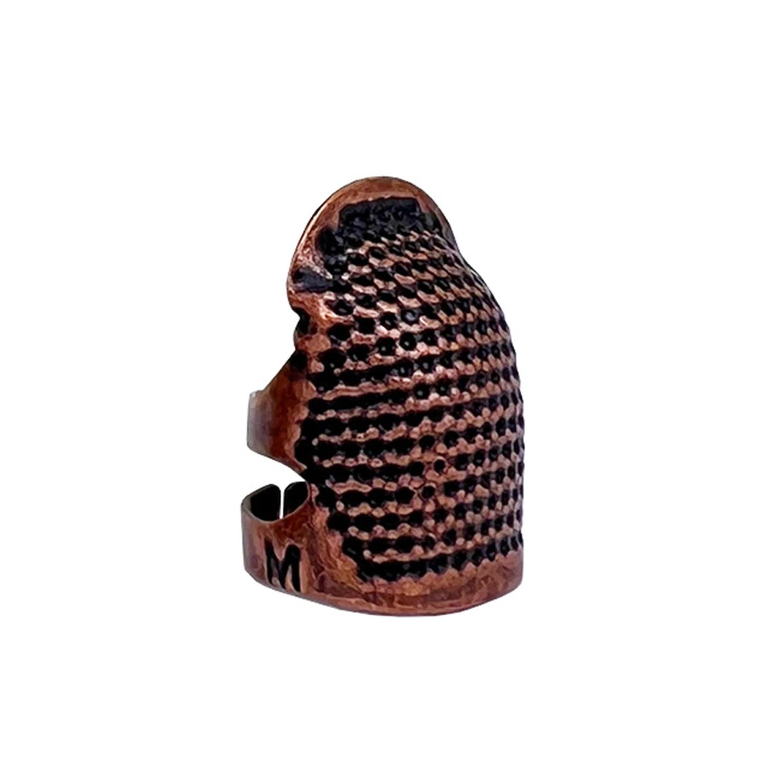 Vintage ouro agulha dedal, Finger Protector, Metal costura acessórios, Handworking costura ferramentas, anel antigo, artesanato DIY - Image 1