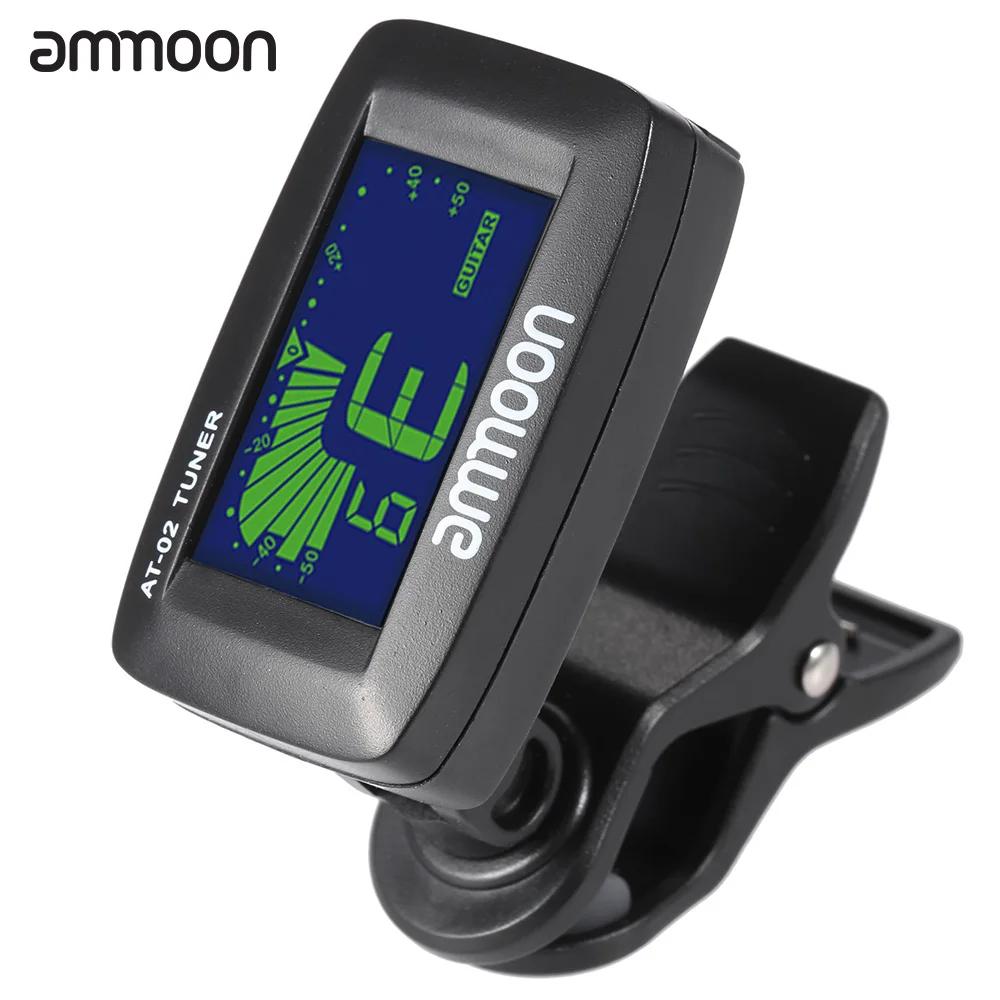 Ammoon-afinador digital at-02, equipamento de alta qualidade, universal, elétrico, afinador para violão, baixo, cromático, violino - Image 1