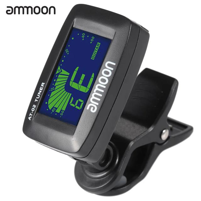 Afinador Digital Ammoon AT-02: Equipamento Universal de Alta Qualidade para Violão, Baixo e Violino