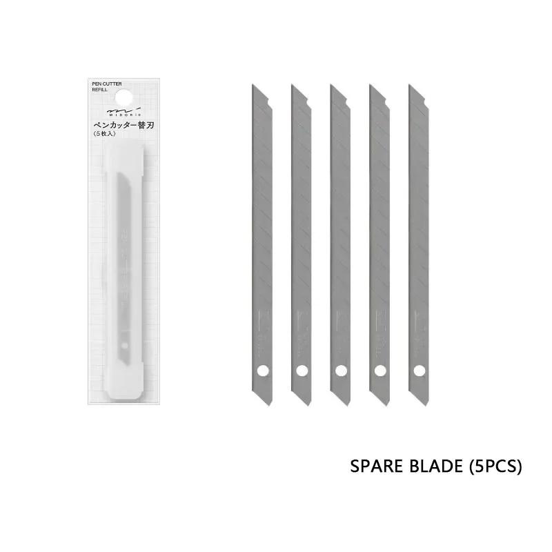 MIDORI Small Pen Cutter, Utility Knife, Combinando 6mm, 45 ° Angle, Refill Spare Blade, Art Artesanato Ferramentas para cortar fita de papel - Image 1