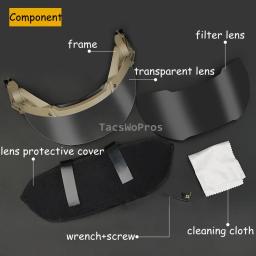 Windproof Tactical Flip Up Goggles, Capacete Flip Up Óculos, Caça, Tiro, Esportes, Óculos de proteção, Airsoft, Paintball - Image 6