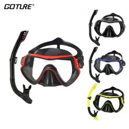 Profissional Snorkel Máscara De Mergulho E Snorkels Óculos Óculos De Mergulho Natação Respiração Tubo Set Snorkel Máscara Equipamentos De Natação - Image 1