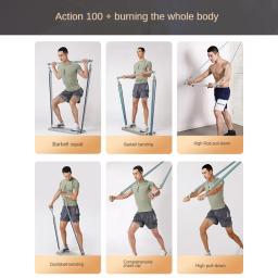 Portátil Pilates Bar Kit Com Bandas De Resistência, Stick Bar, Conjunto De Treinamento De Força, Home Gym, Equipamento De Treino - Image 4