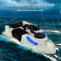 GPS RC Bait Boat, controle remoto sem fio, barco alimentador, navio com 4 recipientes, carga 2kg, 500m - Image 2