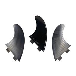UPSURF-FCS Plastic Tri-Surf Fins, barbatanas de prancha curta, cor preta, barbatanas de nylon para surf, Funboard 3 barbatanas, tamanho médio - Image 2