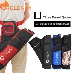 Tiro com arco Seta Quiver Titular com Bolsos de Armazenamento e Alça Ajustável, Caça Formação Shooti, 3 Tubo Hip, Barril - Image 1