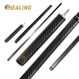 Taco de salto de fibra de carbono, 3 peças, 13.8mm, ponta de baquelite, tecnologia preta, baixa deflexão, bastão de bilhar, 1247mm/48 pol., 13oz, taco de jogo de piscina - Image 1