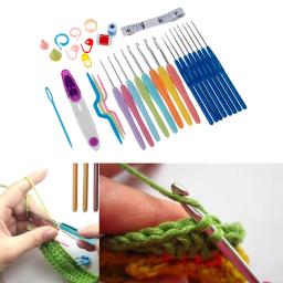 Alumínio Knitting Needles Kit, Metal Hook, Crochet Template, Loom Tool, Banda Artesanato DIY, TPR, 53pcs - Image 2