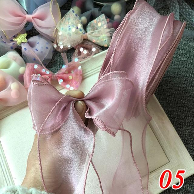 Fita de Organza 5m x 5,5cm para Presentes, Bolos, Artesanato e DIY - Ideal para Laços e Acessórios Florais