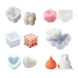 Silicone Bolha Cubo Bola Molde De Vela, Molde Redondo, Cera De Soja, Óleo Essencial, Aromaterapia, Material De Cera, Moldes De Sabão DIY, Presentes - Image 1