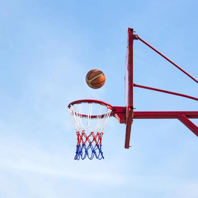 Basquete ao Ar Livre: Rede Padrão Tri-Color para Todos os Climas e Diversão Garantida