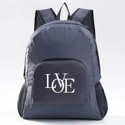 Mochila dobrável leve esportes de viagem caminhadas escalada saco texto impresso portátil ao ar livre pacote para mulher - Image 5