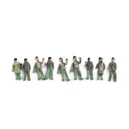 Pessoas modelo figuras em miniatura, cenas pintadas, cenas pintadas, poses sortidas, 1:200 escala, 100pcs - Image 6