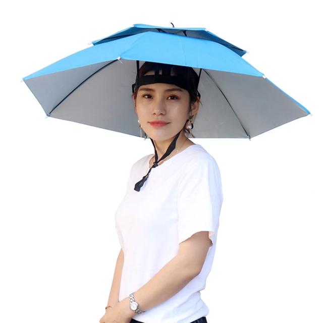 Chapéu Guarda-Chuva Dobrável para Exterior 95cm - Proteção Solar e Chuva