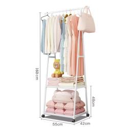Quarto móvel cabide de roupas montado no chão criativo chapéu rack portátil triângulo roupas cremalheiras com roda prateleira armazenamento doméstico - Image 6