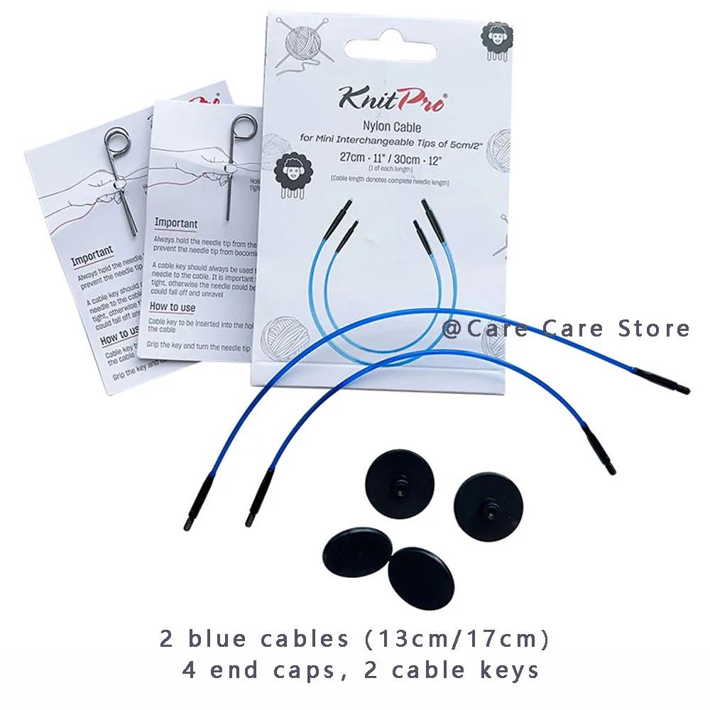 Knitpro-Agulhas de tricô circular com mangas intercambiáveis, pontas para raios e manguitos, sem cabo, 5cm, 1 par - Image 1