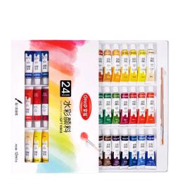 Conjunto De Tinta Para Aquarela Para Iniciantes, Ferramentas De Pintura De Arte Para Estudantes, Lavável, 12 Cores, 24 Cores - Image 4