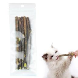 Catnip Wood Chews Sticks para Gatos, Tengo Molar Sticks, Produtos de Limpeza dos Dentes, Todo Natural, 5 Varas por Saco - Image 1