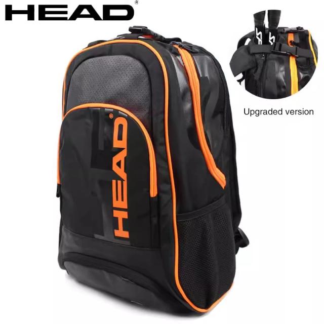 Cabeça-Mochila Unissex com Compartimento para Tênis e Grande Capacidade para Raquetes Esportivas ao Ar Livre