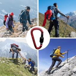 Mosquetão de alumínio para escalada, viagens kit camping, equipamento de sobrevivência, montanhismo gancho, mosquetão ao ar livre - Image 5