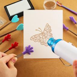 3 pçs/set silicone resistente ao calor pinças artesanais ferramentas para projetos de gravação de calor antiderrapante lidar com pinças ferramenta para segurar cartões artesanato - Image 1