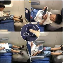 Ajustável Viagem Pé Resto Travesseiro, banquinho inflável, Footstool carro trem de longa distância, 3 camadas de sono Sit - Image 6